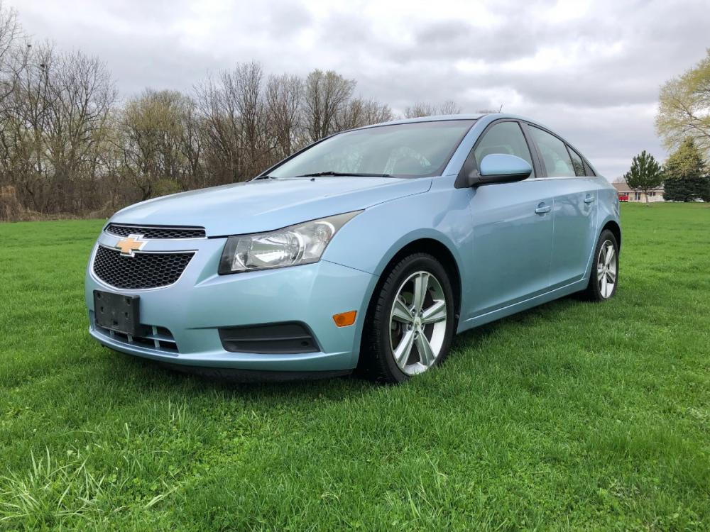 2012 Ice Blue Met Chevrolet Cruze LT (1G1PG5SCXC7) with an 1.4L I-4 MFI DOHC T/C engine, located at 1800 South Ihm Blvd, Freeport, IL, 61032, (815) 232-5543, 42.278645, -89.607994 - Photo #0