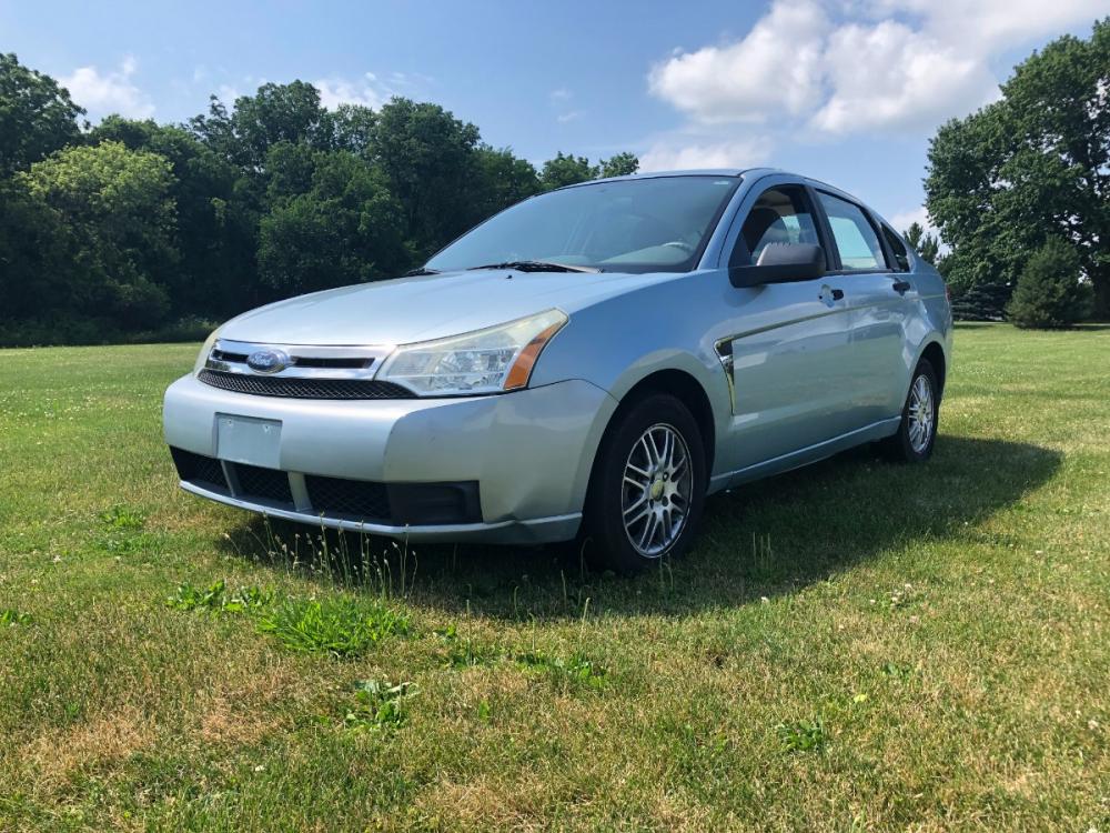 2008 Ice Blue Met Ford Focus SES Sedan (1FAHP35N78W) with an 2.0L L4 DOHC 16V engine, located at 1800 South Ihm Blvd, Freeport, IL, 61032, (815) 232-5543, 42.278645, -89.607994 - Photo #0