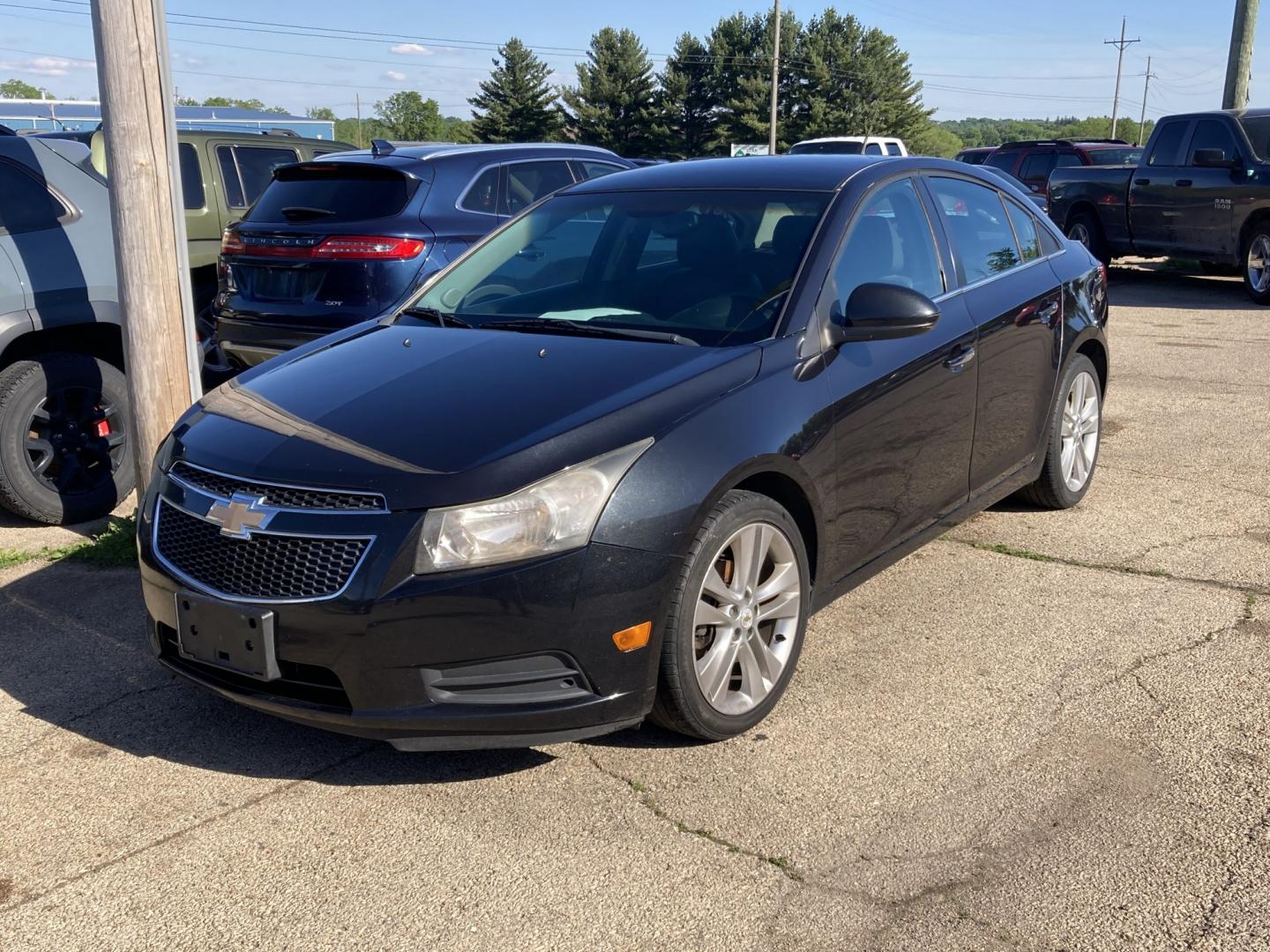 2011 Black Granite Met Chevrolet Cruze 2LT (1G1PH5S93B7) with an 1.4L L4 DOHC 16V TURBO engine, 6M transmission, located at 1800 South Ihm Blvd, Freeport, IL, 61032, (815) 232-5543, 42.278645, -89.607994 - Cruze LT 4D Sedan- Photo#3