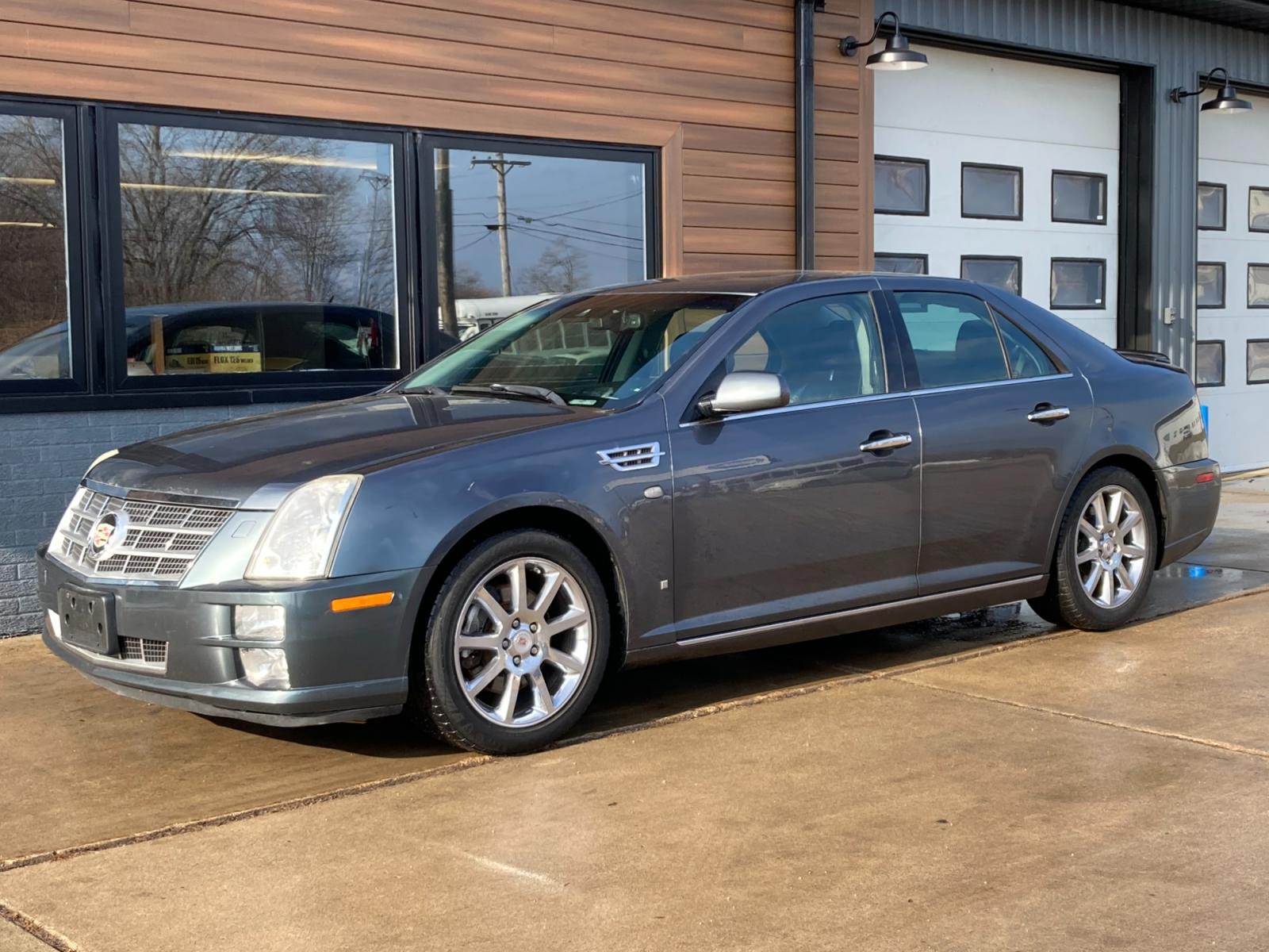 2008 Moonstone Gray Met Cadillac STS V8 Premium Luxury Performance AWD (1G6DL67AX80) with an 4.6L V8 DOHC 32V engine, 6-Speed Automatic Overdrive transmission, located at 1800 South Ihm Blvd, Freeport, IL, 61032, (815) 232-5543, 42.278645, -89.607994 - Photo #3
