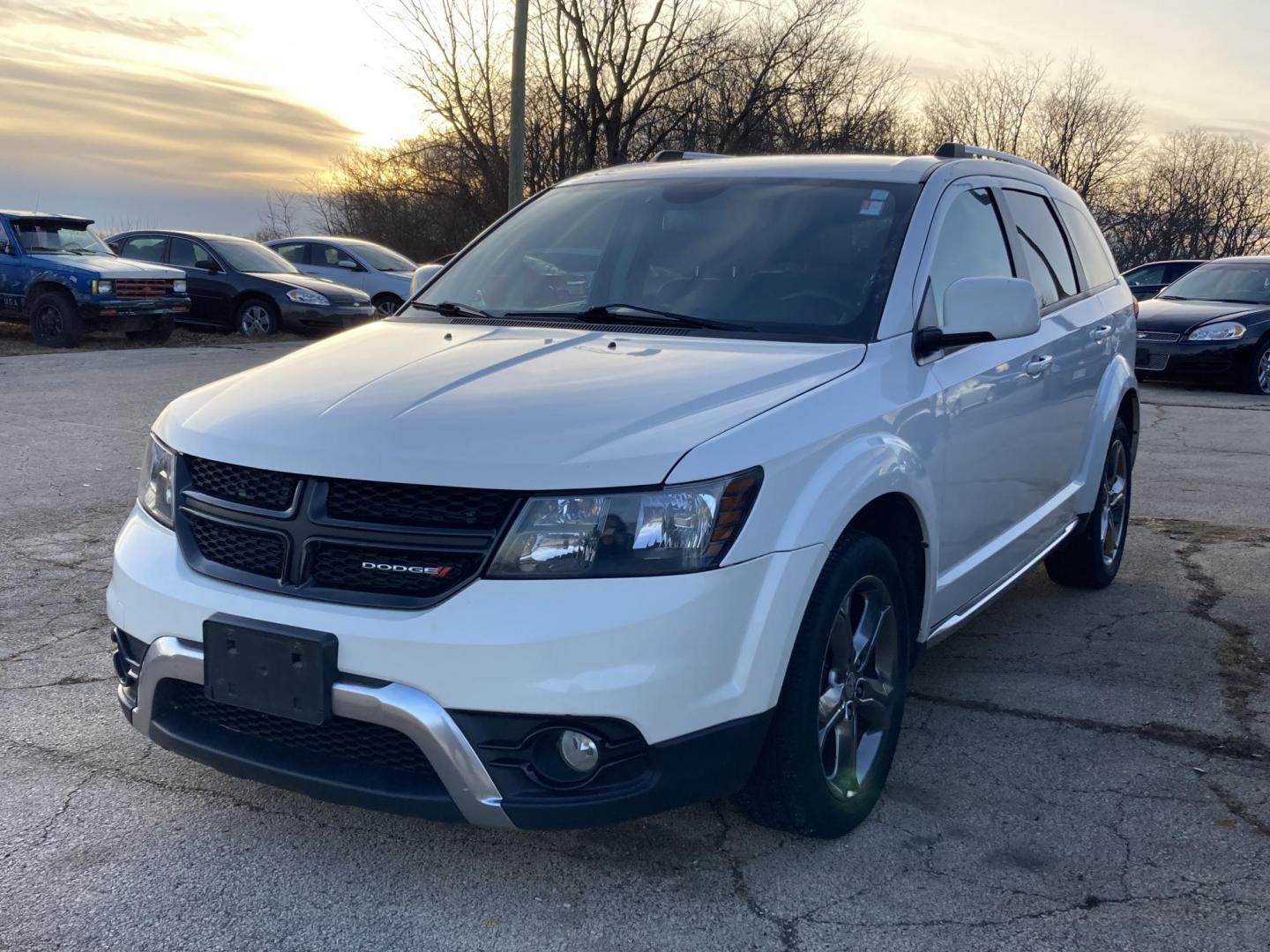 2017 White Noise Met Dodge Journey Crossroad Plus FWD (3C4PDCGG3HT) with an 3.6L V6 DOHC 24V engine, 4A transmission, located at 1800 South Ihm Blvd, Freeport, IL, 61032, (815) 232-5543, 42.278645, -89.607994 - Photo#0